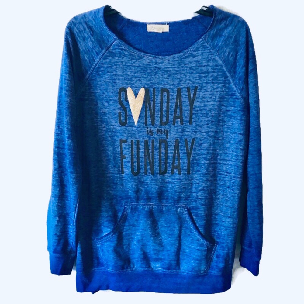 Z by zobha! SUNDAY IS FUNDAY WOMENS TOP SIZE L